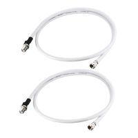 uxcell RG6 Coax Cable F Type Male to F Type Female Coaxial Cable 3 Feet 2pcs