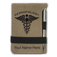 Mini Notepad, Dermatology, Personalized Engraving Included (Light Brown)