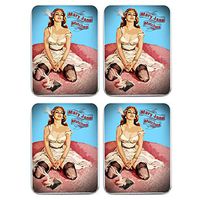 Set of 4 Matches Strike Almost Anywhere in Vintage Style Tin Container Hand Packed in USA Steve Kaeser Since 1989 (1MaryJane-4)