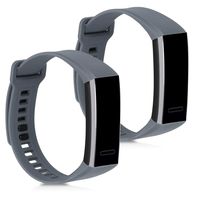 kwmobile Silicone Watch Strap for Huawei Band 2 / Band 2 Pro - 2X Fitness Tracker Replacement Band Wristband Bracelet Set with Clasp