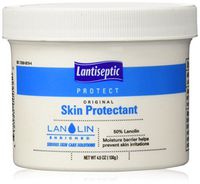 Lantiseptic Moisture Barrier Cream for Incontinence, 3 Pack - 50% Lanolin Enriched Skin Protectant Paste - Treats and Protects Dry, Irritated, Chaffed Skin - 4.5 oz. Jar - by DermaRite