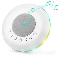 Starsmyy White Noise Machine for Baby Adults Insomnia Sleep Aid Relaxation with Night Light Auto-Off Timer Memory Function 20 Soothing Natural Sound Therapy,White,0081