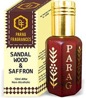 Parag Fragrances Sandalwood & Saffron Attar 1 Tola / 12ml (Crystal Series) (Limited Time Launching Offer Pack) Natural Distiled Attar/Alcohol Free Attar/Long Lasting Attar