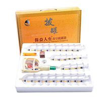 XCJ Cupping Set，Magnetic Heads Acupuncture Massage Sets，Cupping Set Silicon，Professional Cupping Therapy Equipment Set with Pumping Handle 30 Cups