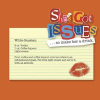 Set of 2,Cocktail Size Paper Napkin,White Russian