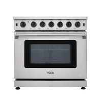 New Arrival 36 Inch Gas Range 6 Burners Cooktop 6.0 cu.ft Oven Thor Kitchen LRG3601U