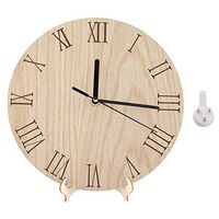 Jacksking Classic Wooden Wall Clock，Classic Wooden Analog Display Decor Garden Hallway Outdoor Hanging Wall Clock(Diameter 23)