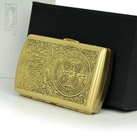 MODEBESO(TM) Constantine Bronze Copper Metal Cigarette Case Holder China Holds 12 Cigarette