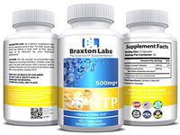 Braxton Labs 5-HTP Natural Sleep Aid 500mg. 60 Capsules Made in The USA, Vegan Friendly, Gluten Free, GMP, FDA Registered, 3rd Party Tested