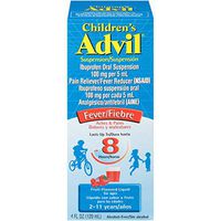 Children’s Advil Suspension (4 fl. oz, Fruit-Flavored), 100mg Ibuprofen Fever Reducer/Pain Reliever, Liquid Pain Medicine, Ages 2 – 11