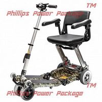 Free Rider USA - Luggie Elite - Compact Lightweight Foldable Scooter - 4-Wheel - Camouflage - Phillips Power Package TM - to $500 Value