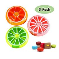 Bonaweite 3 Pcs Pill Box Weekly 3 Times 7 Compartments Large Medicine Organizer
