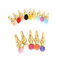 ieasysexy Rose Flower Shape Golden Anus Stimulation Toys Male and Female Anal Masturbation Toys Alternative Adult Sex Toys Couple Health Product, Color for Random (S)