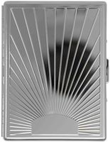 Silver Sunset Compact (9 Kings) Metal-Plated Cigarette Case & Stash Box