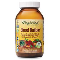 MegaFood, Blood Builder, Daily Iron Supplement and Multivitamin, Supports Energy and Red Blood Cell Production Without Nausea or Constipation, Gluten-Free, Vegan, 180 Tablets (180 Servings) (FFP)