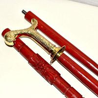 Nautical World Victorian Style Wood Walking Stick ~ Cane with a Brass Handle