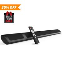 TV Sound Bar, Upgraded Soundbar for TV 43-Inch 40W 2.0 Channel Wireless & Wired Bluetooth Sound Bars Home Theater Surround Speakers Incl Optical Cable, RCA, Aux Cable, Remote