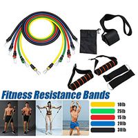 100 lbs 11pc Resistance Bands Set,Isolation Belt for Home Workouts, Physical Therapy Resistance Training Workout Bands Exercise Bands- Exercise Bands with Handles, Door Anchor, Ankle Straps (a)