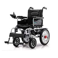 KuiGu Electric Wheelchair Foldable Elderly Disabled Aid Car Elderly Intelligent Compact Automatic Portable Lightweight Scooter Free Installation,Black,25KM