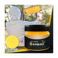 LLguz Beeswax Cleaner Repair Cream Set,Bees Wax Coating Paste Restorer Remover Conditioner Maintenance Agent for Wood Furniture Care Polishing (Beewax with Sponge)