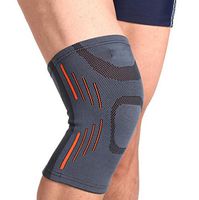 DU&HL Knee Support Compression Knee Sleeve , Jogging, Basketball, Sports, Injury Recovery, Knee Brace for Meniscus Tear, ACL & Tendonitis, Arthritis and Joint Pain Single , gray , S