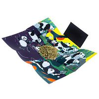 CASE ON IT Folding Rolling Tray. Small, Smell Proof, Easy to Carry with Crazy Designs (Panda, 1 Unit)