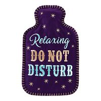 Aroma Home Relaxing Do Not Disturb Embroidered Felt Cover with Hot Water Bottle 2L