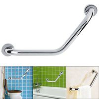 Bathtub Safety Handle,17.52inch Stainless Steel Bright Chrome Plated Bathtub Arm Safety Handle Three Curved Thickness Bath Shower Grab Bar for The Elderly