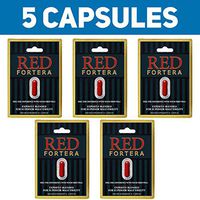 Clinically Tested Red Fortera Fast Acting Tribulus Energy Performance Booster | Increase Performance and Stamina On-Demand (5 Capsule Included)