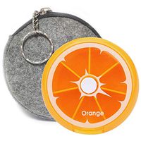 INVODA Pill Cases Pill Box Weekly 3 Times 7 Compartments Large Medicine Pill Organizer (Orange 1PCS+Bag)