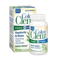 Body Gold Colon Clenz Regularity & Detox Formula | Once Daily Support with 9 Herbs + Active Probiotics | 75ct, 75 Serv.
