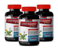 Liver and Kidney Support Supplement - Liver Cleanse & Detox - Extra Strength Formula - Burdock Root and Dandelion - 3 Bottles 270 Capsules