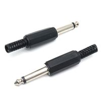 ZXHAO 6.35mm (1/4") Mono TRS Male Plug Connector 20pcs