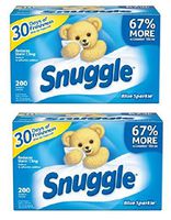 Snuggle Blue Sparkle Scent Fabric Softener Dryer Sheets | Reduces Static Cling (PACK OF 2)