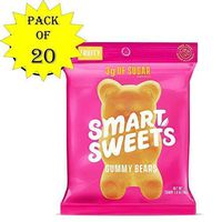 SmartSweets Gummy Bears Fruity Candy with Low-Sugar (3g) & Low Calorie (90)- Free of Sugar Alcohols & No Artificial Sweeteners (Pack of 20) (Fruity Bears, Pack of 20)