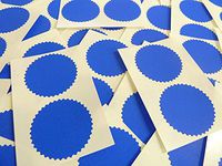 Minilabel 42mm Serrated Edge , Certificate Wafer Company Seal Labels , Stickers For Embossing , Awards & Rewards Royal Blue