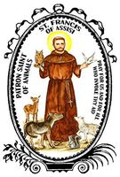 St Francis of Assisi Patron of Animals 4"x6" Set of 6 Linen Postcards
