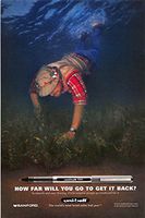 Print Ad 1998 Uni-ball the world's most loved roller ball pen