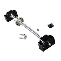 CNCCANEN Ball Screw SFU1605 300mm RM1605 300mm with BK12/BF12 End Support and 0.25"x 0.39" Couplers CNC Part End Machining Ballscrew