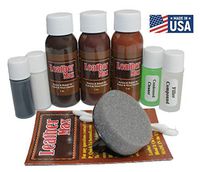 Furniture Leather Max Complete Leather Refinish and Repair Kit Now with 3 Color Shades to Blend with/Leather & Vinyl Restorer (Blood Red)
