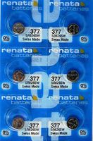 6 Renata Silver Oxide Watch Batteries for Renata 377 Button Cell