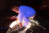 Sensory & Therapy Large Fiber Optic Lighting Kit - (200 Tails 6.56') with LED Colorchange Illuminator