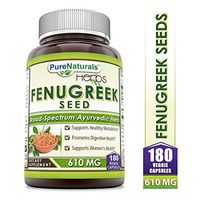 Pure Naturals Fenugreek Seed 610 Mg, 180 Capsules