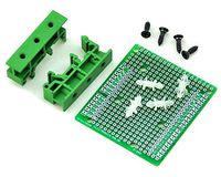 Electronics-Salon DIN Rail Mount Adapter/Prototype PCB Kit For Arduino UNO / Mega 2560 etc.