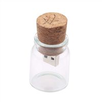 FAgdsyigao Creative Glass Wishing Bottle U Disk, High Speed USB Flash Drive Memory Stick 128mb