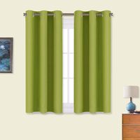 NICETOWN Blackout Curtain Panels for Loft Window, Thermal Insulated Window Decoration Blackout Draperies/Drapes for Window (1 Pair, 34 x 45 inches in Fresh Green)