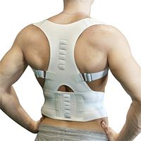 AOFIT 10PCS Magnets Back Support Belt for Posture Correction and Back Pain Support - Unisex (XXL,White)