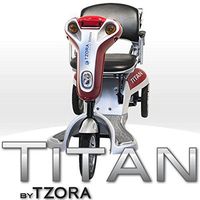 Tzora - Titan - Folding Lightweight Scooter - 3-Wheel - Red