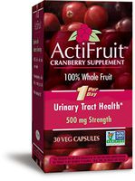 Enzymatic Therapy ActiFruitCranberry Supplement 100% Whole Fruit 500 mg One per day, 30 Count