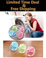 Riforla ⭐⭐⭐⭐⭐ 2pcs Laundry Ball Washing Ball Solid Colorful Housework Cleaning Artifact Washing Machine Laundry Ball Premium Reusable Tangle-Free Eco Friendly Fabric Softener Alternative Helper